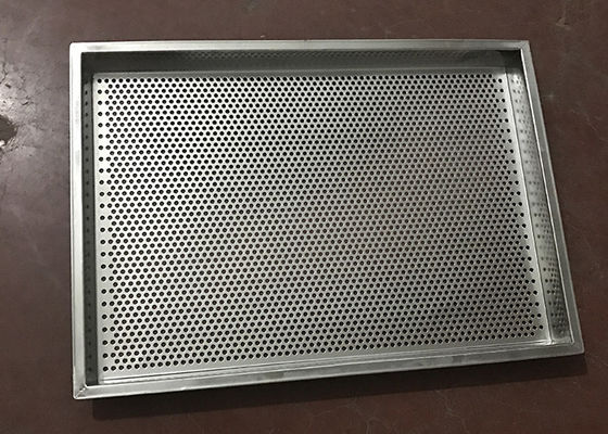 Food Grade Stainless Steel 304 316 Perforated Metal Trays For Drying Herbs