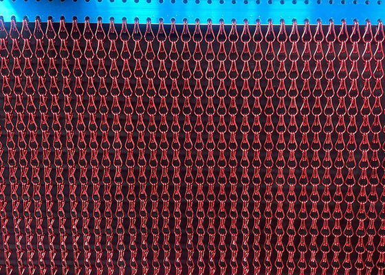 Customized Color Double Hook Chain Fly Curtain Mesh Decorative Aluminum Metal