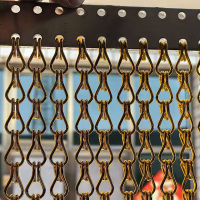 Aluminium Double Hook Chain Link Decorative Wire Mesh Door Curtain