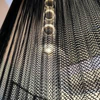 Good price Sample Customization Black Color Metal Curtain Net for Restaurant Lounge Partition Decorative Chain Link Fence Mesh online