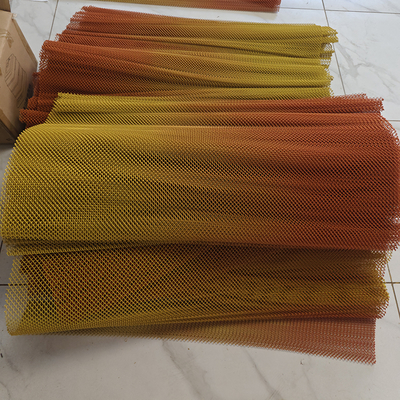 Customized Double tone  Aluminium Chain Link Wire Mesh coil Curtain ceiling  for Hotel or restaurant interior  architectural decoration