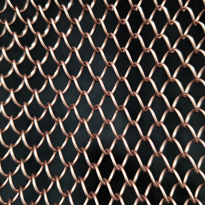  Metal Mesh Curtain Bronze finish Hanging Wire Mesh Room Dividers For Ceiling
