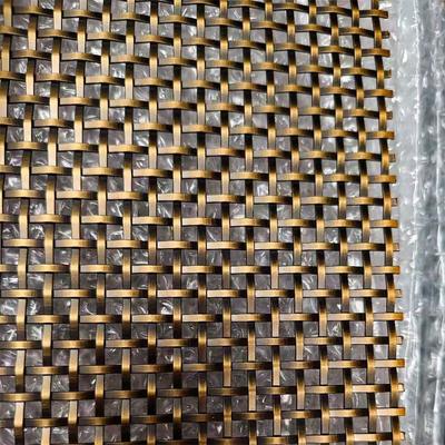Good price Flat Wire Metal Furniture Screen Single Crimp Grille Antique Brass Finish Decorative Woven Wire Grilles For Cabinet Doors online
