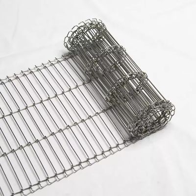 Good price SS304 316 Chocolate Chain Link Stainless Steel Wire Mesh Flex Ladder Conveyor Belt for Bread Factory online