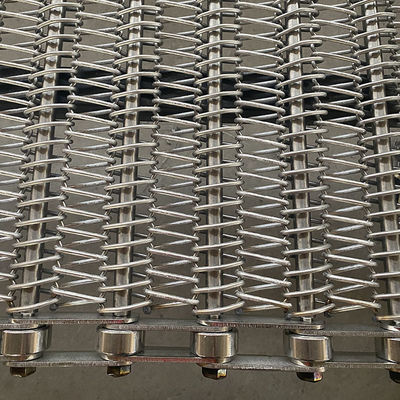 quality Custom Chain Driven 304 Stainless Steel Spiral Wire Mesh Conveyor Belt for Fried Foods Industries factory
