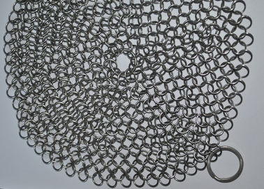 Good price 7X7 Inch 316 SS Ringer Cast Iron Cleaner / Wire Mesh Scrubber Round Shape online