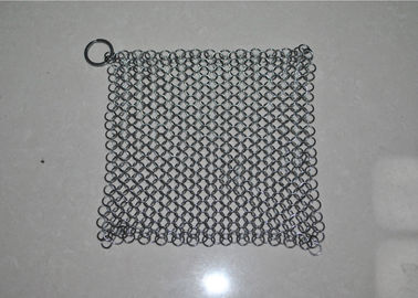 Good price 4X4 Inch 316L Stainless Steel Chainmail Scrubber for Cast Iron Pan online