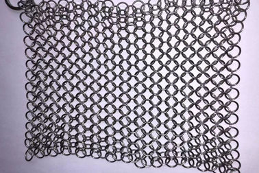 Good price 304 316 Stainless Steel Chainmail Cast Iron Scrubber 7 / 8 Inch For Kitchen online