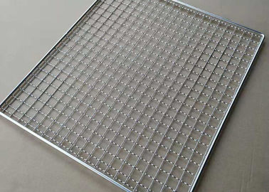 Good price 450mmx300mm 304 Stainless Steel Barbecue Wire Mesh Baking / Cooling Tray online
