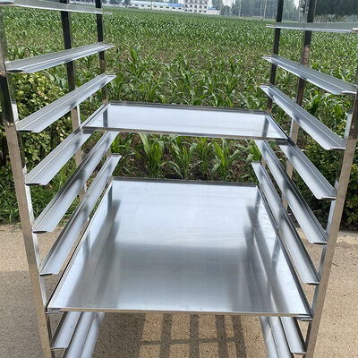 Commercial Kitchen Drying Baking Bread 600 X 400 Bakery Rack Tray Trolley For Rotary Oven