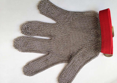 Good price Reversible Safety Level 5 Stainless Steel Gloves With Textile Strap Silver Color online