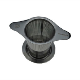 Good price Double Ear Food Grade 304 Stainless Steel Tea Strainer With Tea Cover online