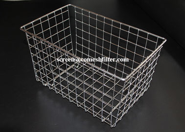 Good price Customized 304 Stainless Steel Mesh Basket , Rectangular Metal Storage Basket online