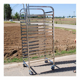Good price 304 Stainless Steel Rack Trolley For Catering Equipment , Silver Color online