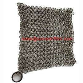 Good price 4x4 Inch Square Stainless Steel Chainmail Scrubber For Kitchen online