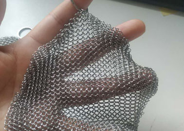 Good price FDA 12x12cm Welded Rings 304 Stainless Steel Chainmail Scrubber online
