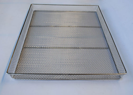 Good price Food Grade 60x40cm 1.2mm Mesh Wire Tray Bakery / Chip online