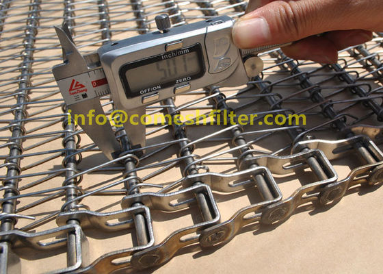 Good price Sus 304 Spiral Wire Stainless steel Conveyor Chain Belt for Frozen Bakery Cooling Washing Bread Baking online