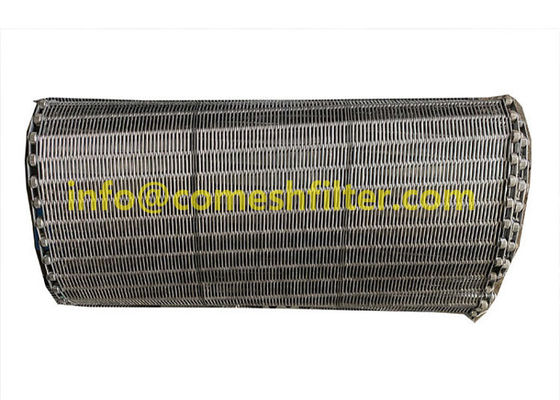 Good price Stainless Steel 304 Spiral Eyelink Eye Link Flex Wire Mesh Ring Conveyor Belt with Chain for tunnel freezer online