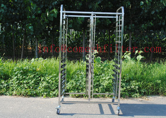 Good price Double Line 15 Tier Sheet 1.5mm Stainless Steel Rack Trolley online