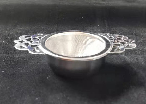 Good price Drip Bowl Lace Extra Fine Mesh Stainless Steel Tea Strainer Double Handled online