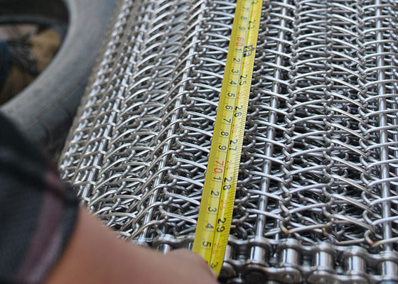 Good price Food Grade 304 Stainless Steel Spiral Mesh Belt 4m Width online