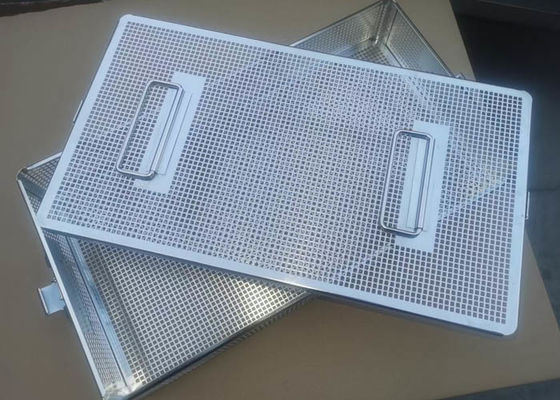 Good price Perforated 316 Stainless Steel Autoclave Tray For Medical Sterilization online