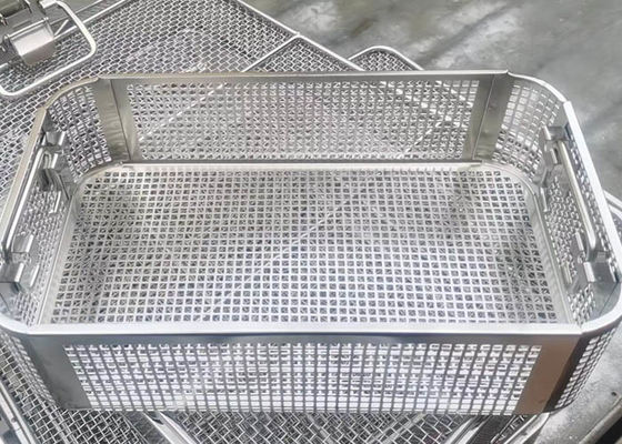 Good price Stainless Steel Surgical 316L Instrument Sterilization Baskets Cleaning Tray online