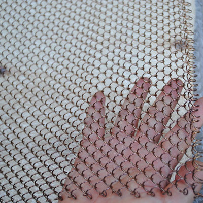 Good price 4*4mm Hole Decorative Wire Mesh Aluminum Round Bronze Architectural Metal Mesh Curtains online