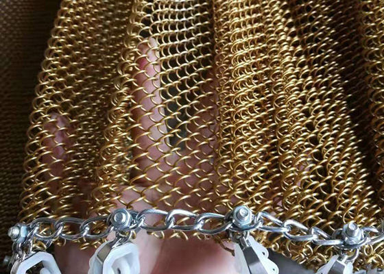 Good price Colorful Decorative Metal Mesh Curtain 0.5mm Aluminum Coil Drapery online