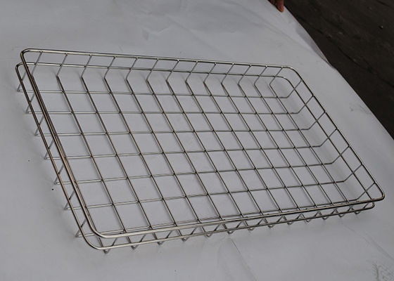Good price Resuable 304 FDA 3mm Stainless Steel Wire Mesh Tray Baking Bread online