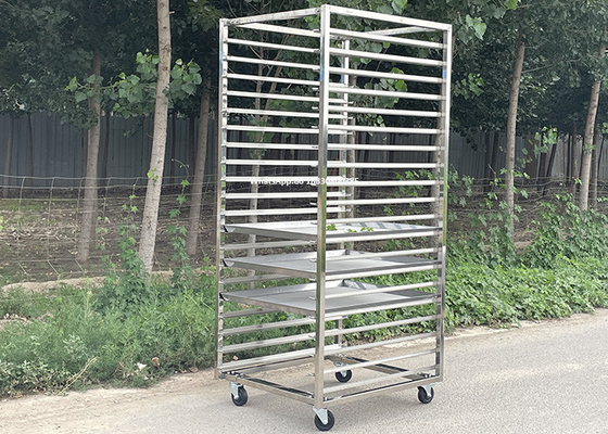 Good price Food Grade 304 Stainless Steel Bakery Trolley With 16 18 32 Layer online