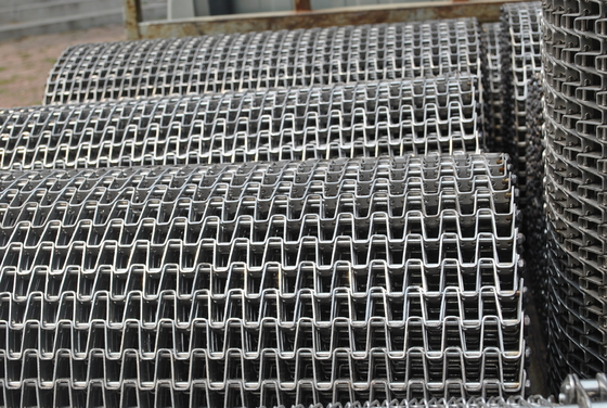 Good price Industrial Food Production Lines Carbon Steel Conveyor Belt Honeycomb Woven online