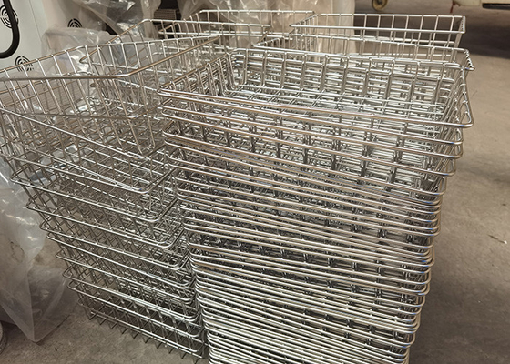 Good price Commercial Bakery Stainless Steel Mesh Basket Custom Size 304 Storing Bread Cakes online