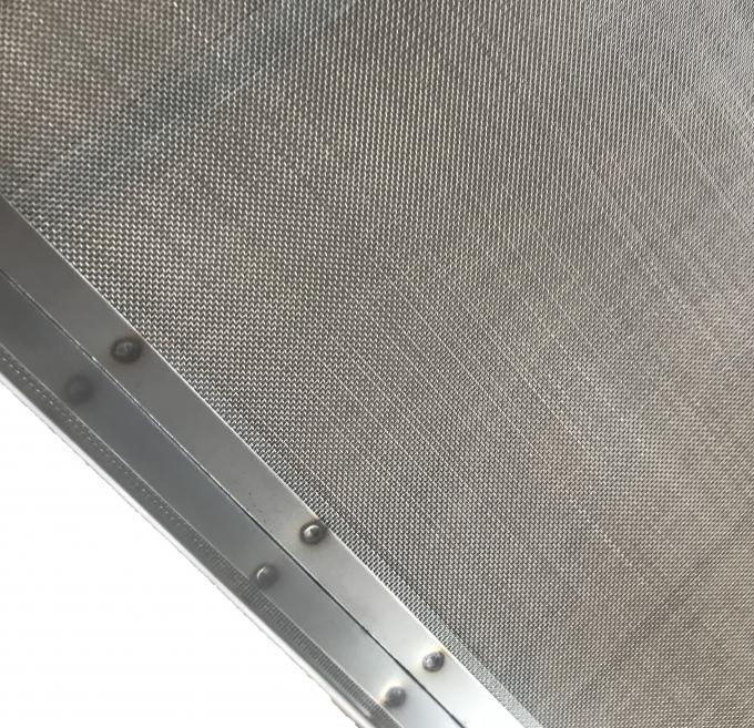 Tray Screen Steel Woven Wire Mesh Tray Screen Rectangular Opening 600x400mm