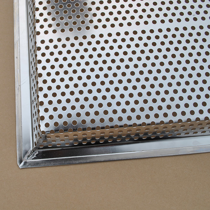 Stackable Perforated Stainless Steel Tray Food Grade Rectangle Baking Tray